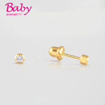 Baby System75 Bisel Cristal 2mm Bañado en Oro - Cierre Comfort