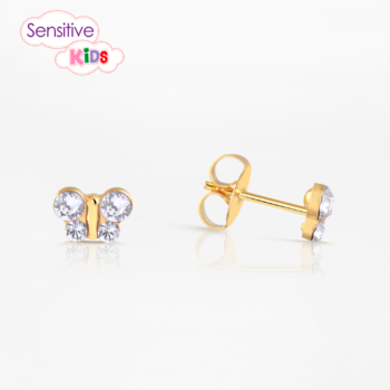 Sensitive Kids Mariposa Cristal Bañado en Oro