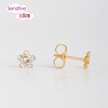Sensitive Kids Flor Cristal Bañado en Oro
