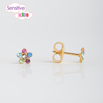 Sensitive Kids Flor Arcoiris Bañado en Oro