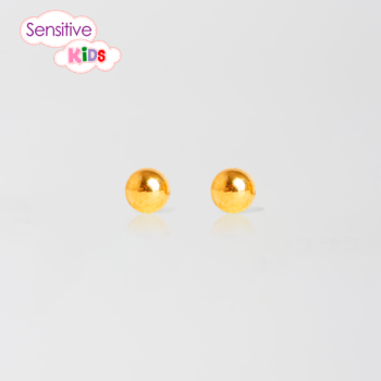 Sensitive Kids Bola 3mm Bañado en Oro