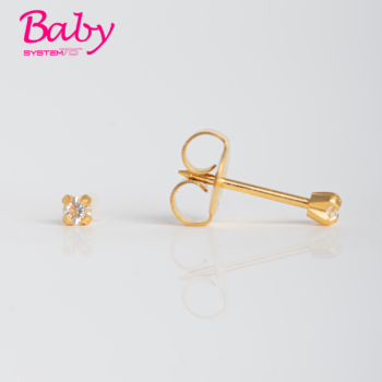 Baby System75 Tiffany Cristal 2mm Bañado en Oro
