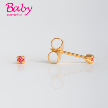 Baby System75 Tiffany Rosa 2mm Bañado en Oro