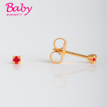 Baby System75 Tiffany Rubí 2mm Bañado en Oro